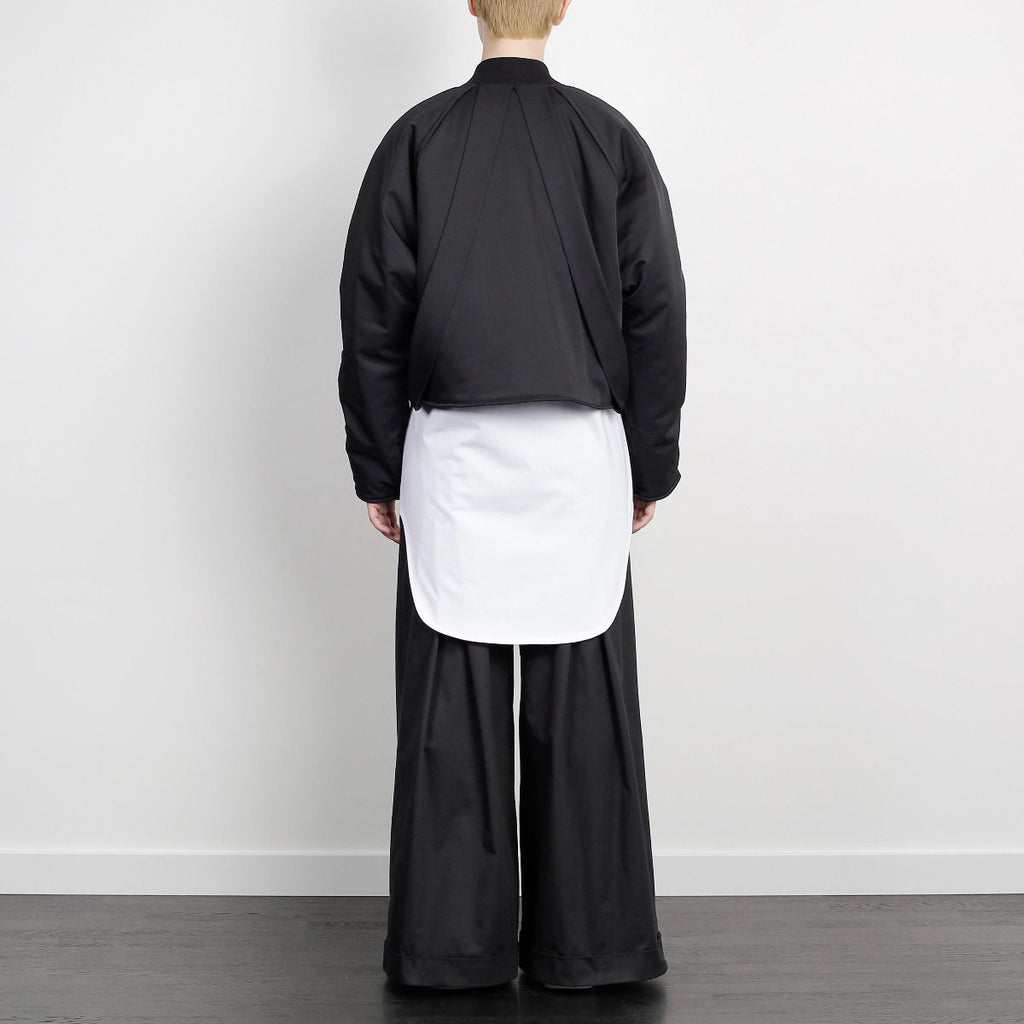 GEOMETRIC RAVER BOMBER JACKET BLACK