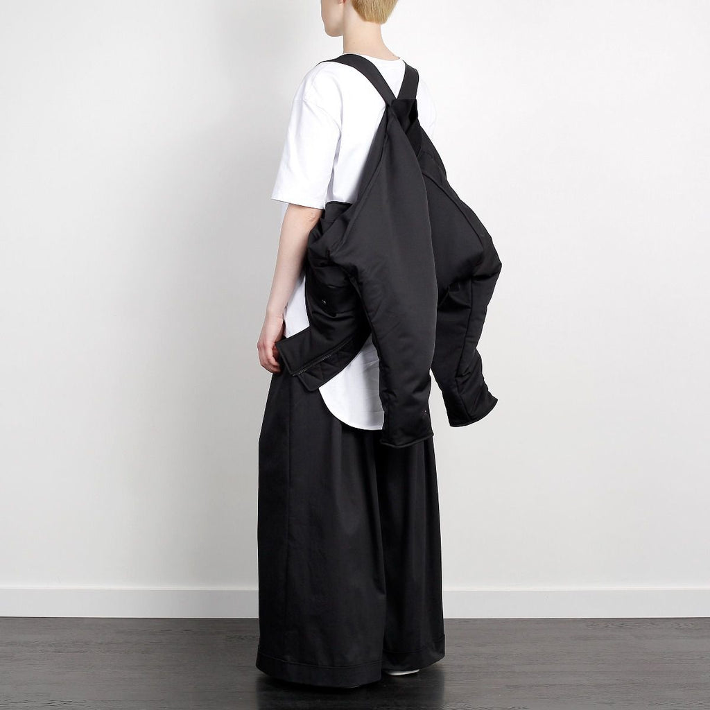 GEOMETRIC RAVER BOMBER JACKET BLACK