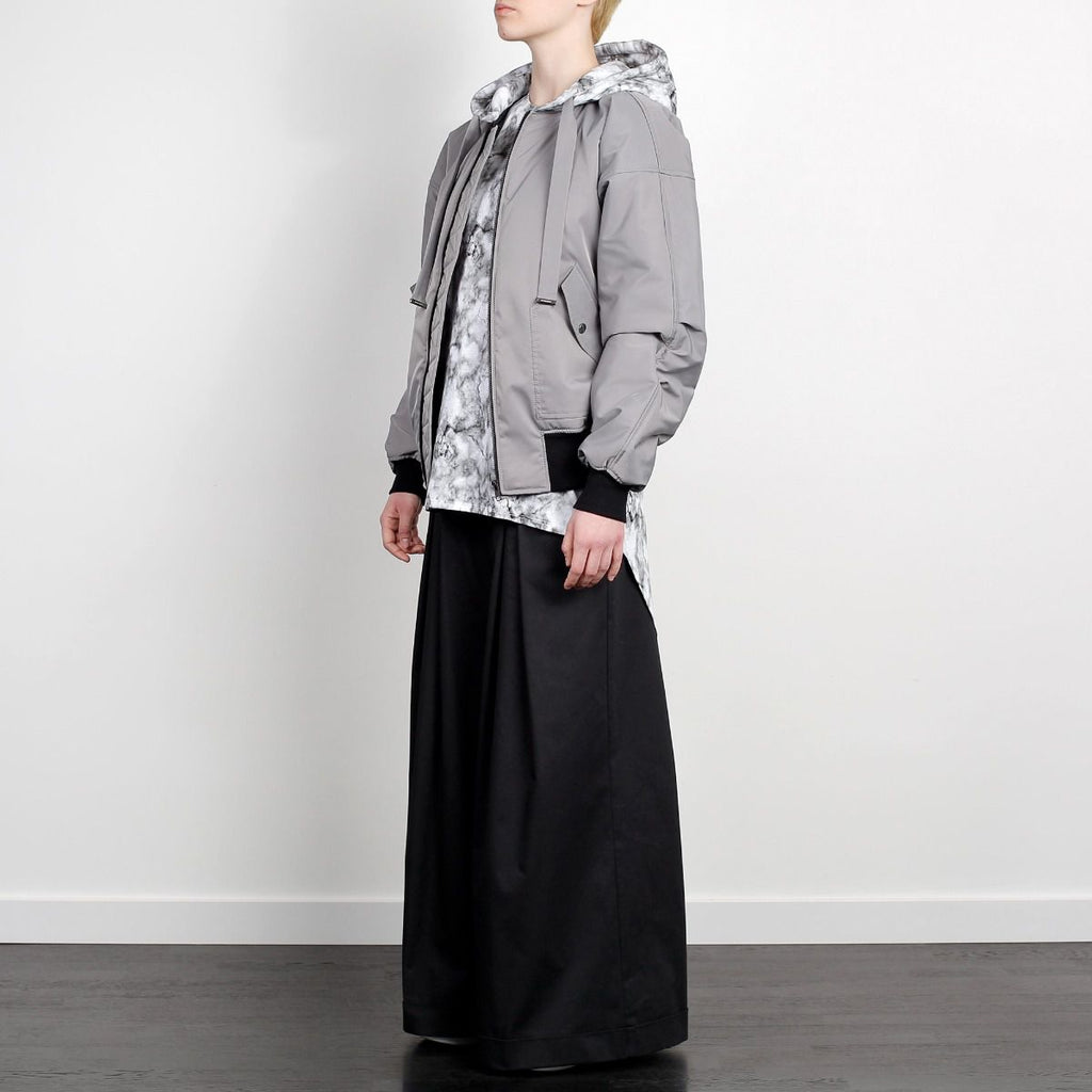 TIE DYE BOMBER JACKET GREY