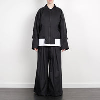 GEOMETRIC BOMBER JACKET BLACK