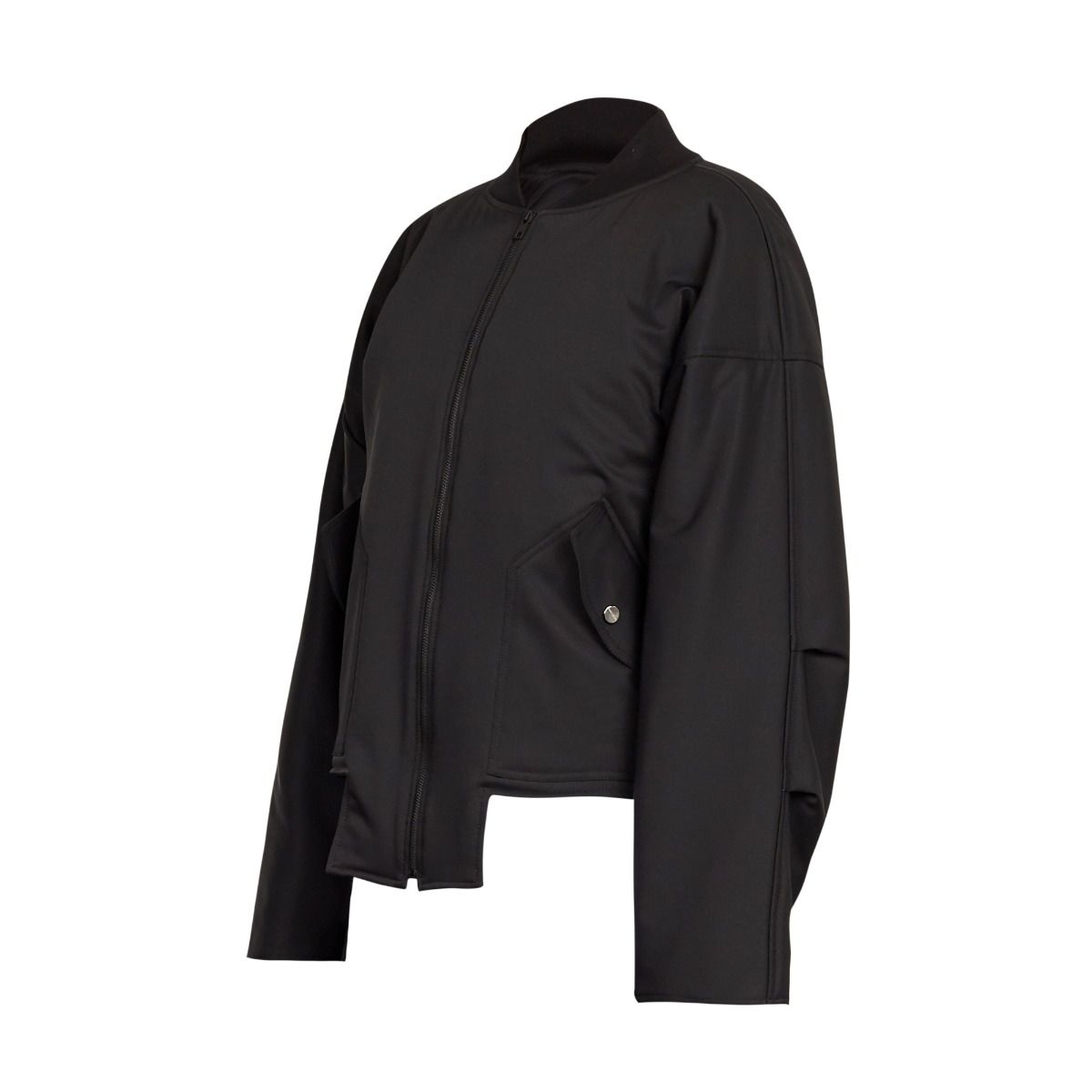 GEOMETRIC BOMBER JACKET BLACK
