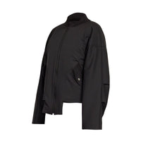 GEOMETRIC BOMBER JACKET BLACK