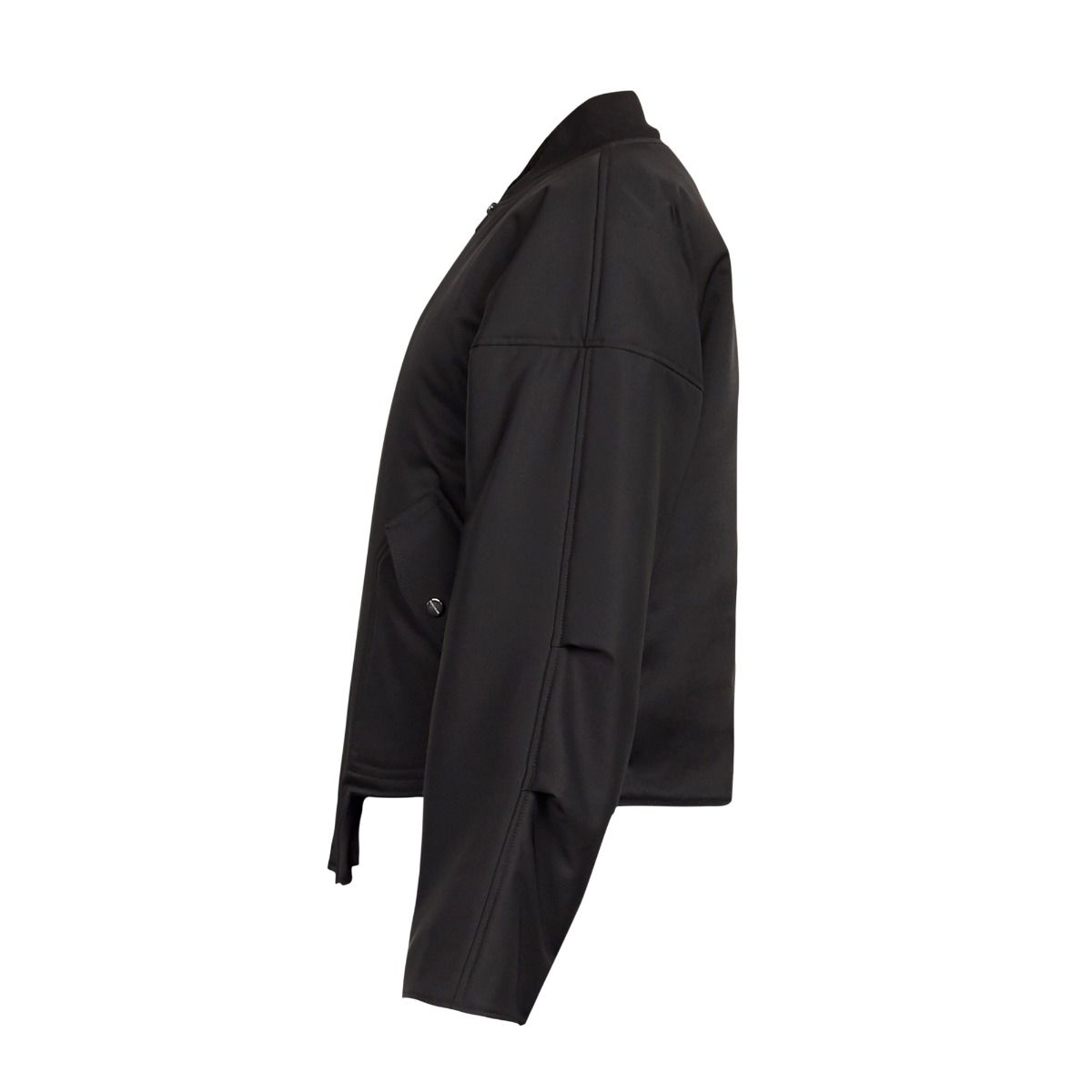 GEOMETRIC BOMBER JACKET BLACK