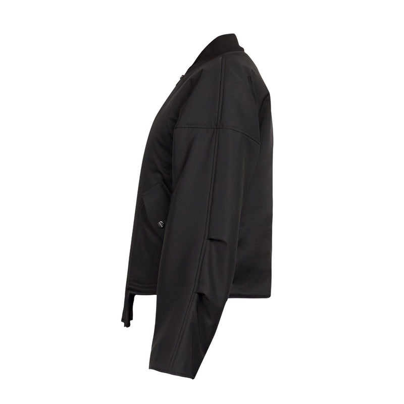 GEOMETRIC BOMBER JACKET BLACK