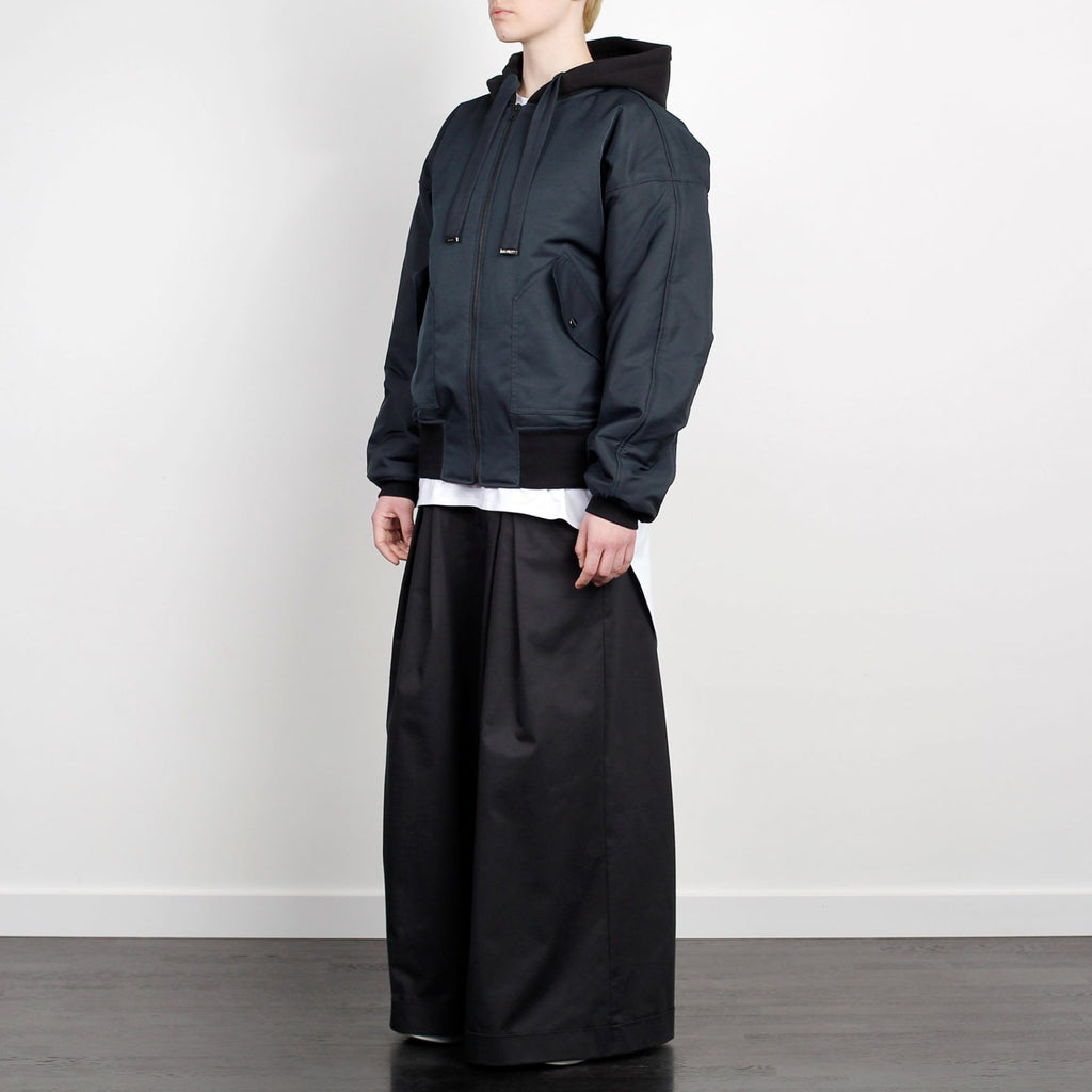 BOMBER JACKET ANTHRACITE GREEN