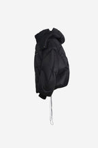 ASYMMETRICAL BLACK PUFFER JACKET