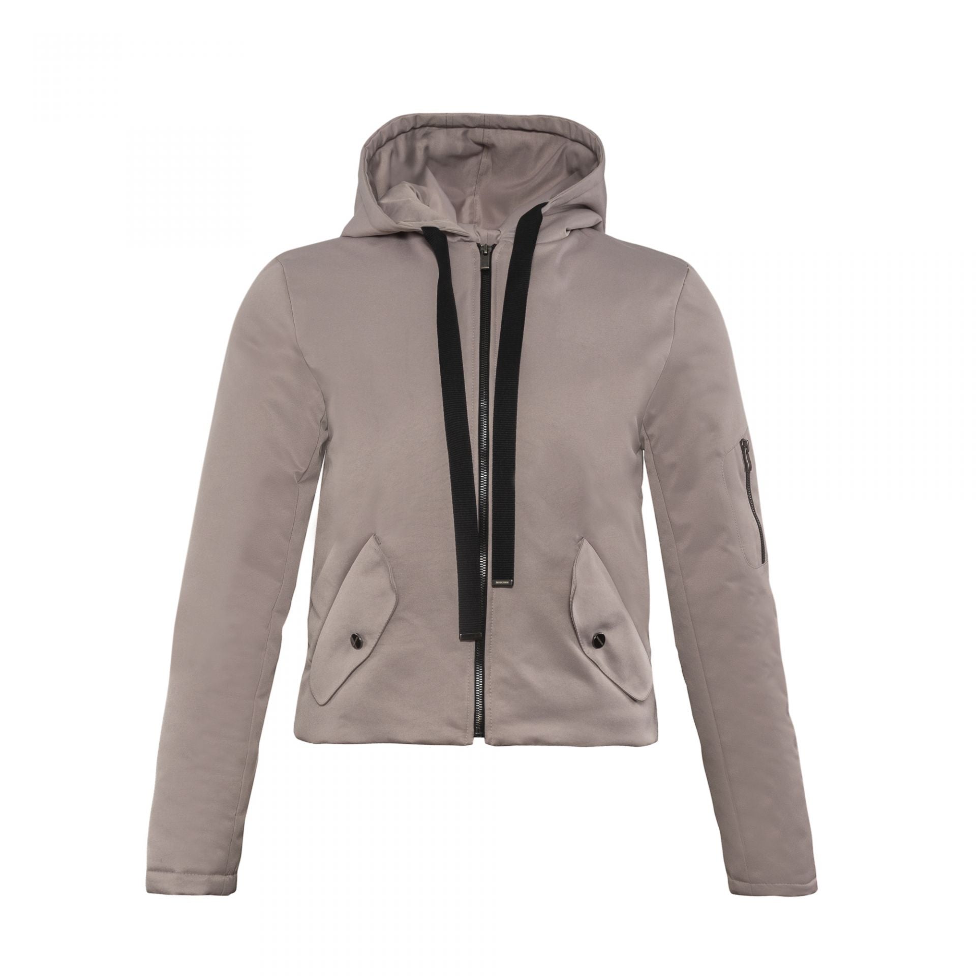 BEIGE HOODED JACKET
