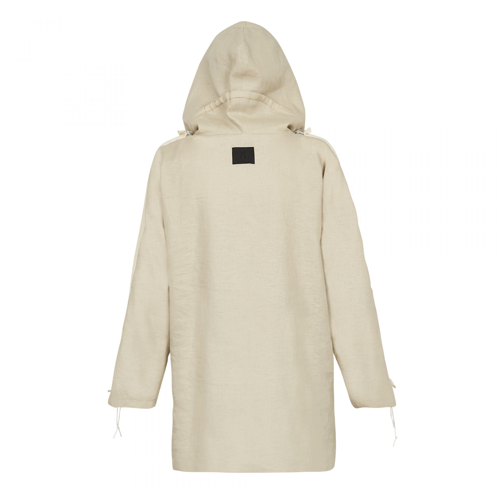 HOODED KIMONO BEIGE LINEN