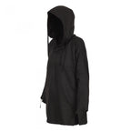 HOODED KIMONO BLACK LINEN