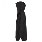 HOODED KIMONO BLACK LINEN