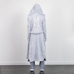 HOODED STYLE KIMONO DRESSING GOWN GREY