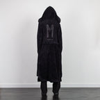 HOODED STYLE KIMONO DRESSING GOWN BLACK