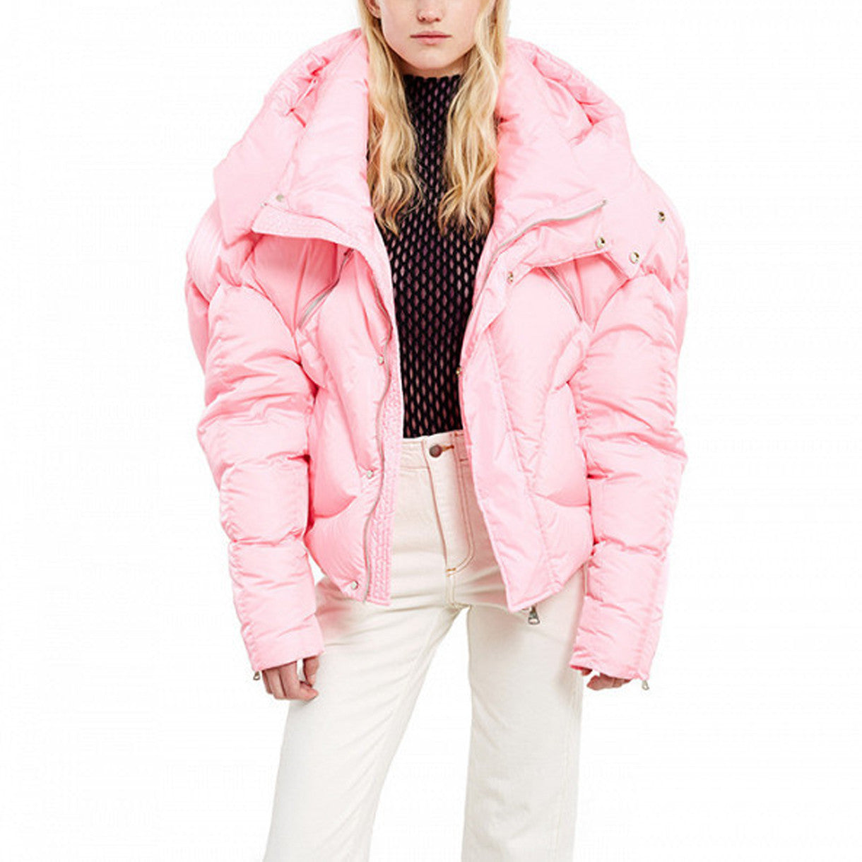 SIGNITURE PINK PUFFER JACKET